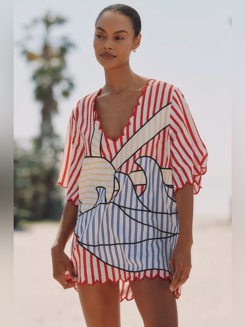 Farm Rio: Navy Stripes Mini Dress